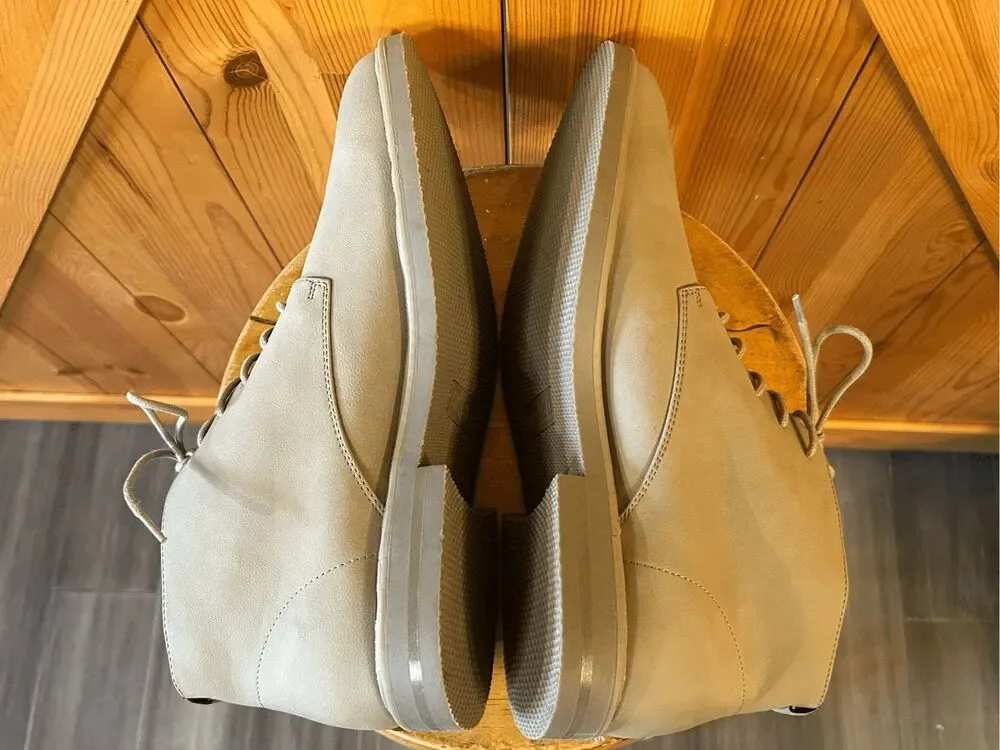 Unlisted by Kenneth Cole Men's Gray Leather Peyton Chukka Boot Size 13
